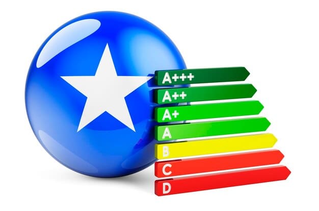 A close-up of the Energy Star label on a refrigerator, highlighting the energy savings information and the Energy Star logo.