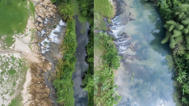 A split-screen image showing 