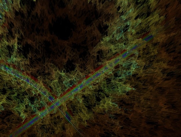 Satellite image overlaying a forest, highlighting areas of historical deforestation and current growth using color-coded data, illustrating technological monitoring.